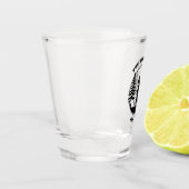 Golfspeler Dennenbomen Naam Toevoegen Shot Glas (Links)