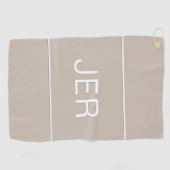 Golfspeler Gepersonaliseerd Monogram Beginletters Golfhanddoek (Horizontaal)