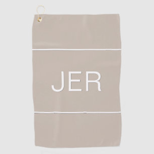 Golfspeler Gepersonaliseerd Monogram Beginletters Golfhanddoek