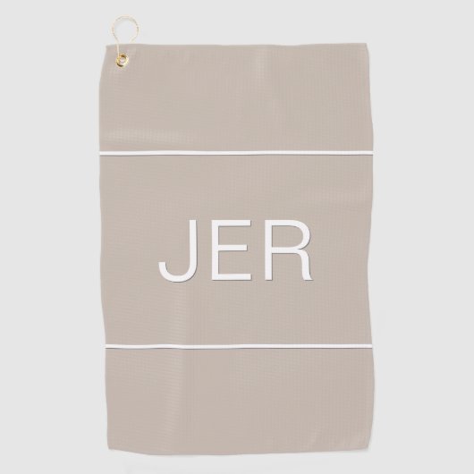 Golfspeler Gepersonaliseerd Monogram Beginletters Golfhanddoek (Voorkant)