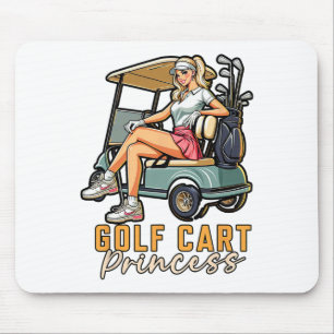 Golfspeler Golfen Golfer Meisje Humor Golfkar PR Muismat