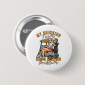 Golfspeler Golfen Mijn Drink team heeft een golfba Ronde Button 5,7 Cm (Voorkant /achterkant)