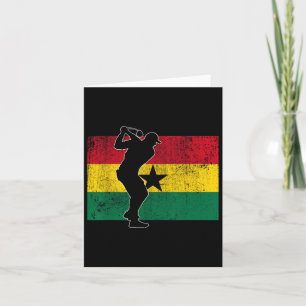 Golfspeler Golfer Ghanese Vlag Ghana Kaart