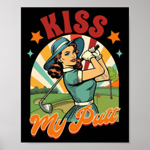 Golfspeler Golfer Golfclub Par Afspraak Kussen Mij Poster