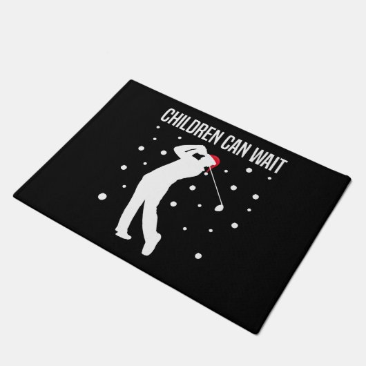 Golfspeler Golfer Grappig Kerstcadeau Deurmat (Schuin)