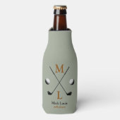 Golfspeler/golfer/Monogram Gepersonaliseerd Flesjeskoeler (Fles Voorkant)