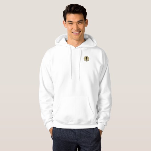 Golfspeler Golfer Sport Pro Monogram Goud Zwart Hoodie (Voorkant volledig)