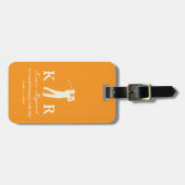 Golfspeler / Golfers Oranje Bagagelabel (Voorkant horizontaal)