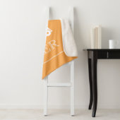 Golfspeler Golfkar Monogram Beginletters Oranje Ge Sherpa Deken (In situ)