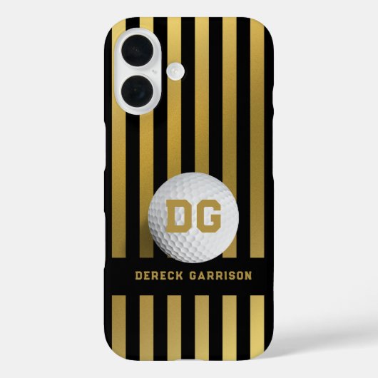 Golfspeler | gouden Initialen Case-Mate iPhone Case (Achterkant)