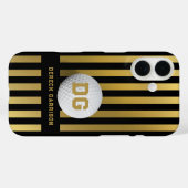 Golfspeler | gouden Initialen Case-Mate iPhone Case (Achterkant (horizontaal))
