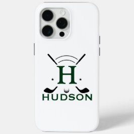 Golfspeler Initiële Naam Custom Monogram iPhone 15 Pro Max Hoesje