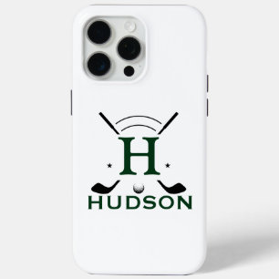 Golfspeler Initiële Naam Custom Monogram iPhone 15 Pro Max Hoesje