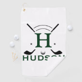Golfspeler Initiële Naam Custom Monogram Golfhanddoek (Insitu)