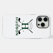 Golfspeler Initiële Naam Custom Monogram iPhone Hoesje (Achterkant horizontaal)