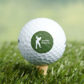 Golfspeler Logo met aangepaste Monogram Naam Golfballen (Insitu Shirt)