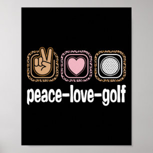 Golfspeler Luipaardprint Vrouwen Meisjes Kinderen  Poster