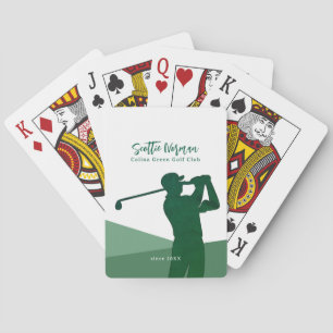 Golfspeler Man met Golfclub Green Pokerkaarten