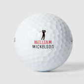 Golfspeler Mannelijke Naam Golfballen (Voorkant)