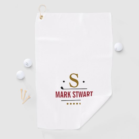 Golfspeler monogram golfhanddoek (Insitu)