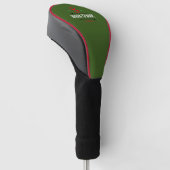 golfspeler monogram groen golfheadcover (Schuin)