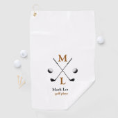 Golfspeler Monogram logo golfhanddoek (Insitu)