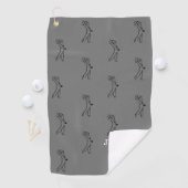Golfspeler Monogram Pro Sportuitrusting Grijs Zwar Golfhanddoek (Insitu)