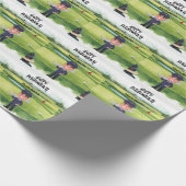 Golfspeler Piloot pensioen  Cadeaupapier (Hoek)