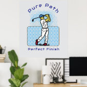 golfspeler poster (Thuiskantoor)