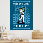 golfspeler poster (Keuken)