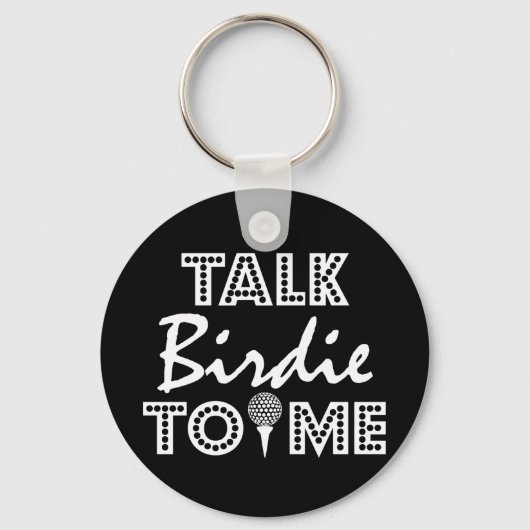 Golfspeler: Praat Birdie Met Me Sleutelhanger (Voorkant)
