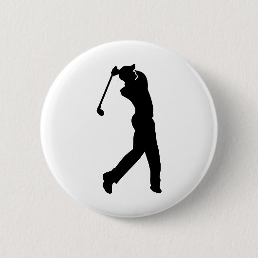 Golfspeler Ronde Button 5,7 Cm (Voorkant)