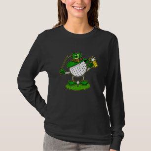 Golfspeler Shamrock Golf St. Patrick's Day Golfbal T-shirt