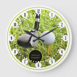 Golfspeler   Sport Giften Grote Klok