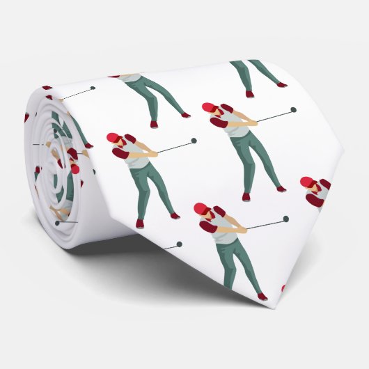 Golfspeler | Sport Stropdas (Opgerold)