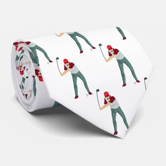 Golfspeler | Sport Stropdas (Opgerold)