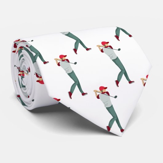 Golfspeler | Sport Stropdas (Opgerold)