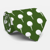 Golfspeler T-shirt Groen Stropdas (Opgerold)