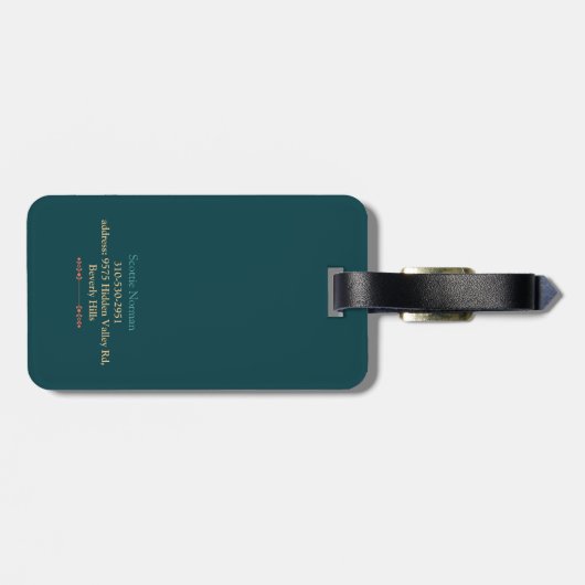 Golfspeler Travel Modern Retro Bagagelabel (Achterkant horizontaal)