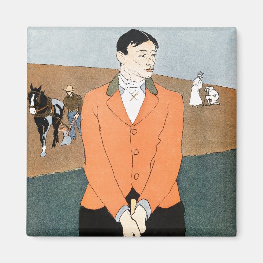 golfspeler van Edward Penfield. Magneet (Voorkant)