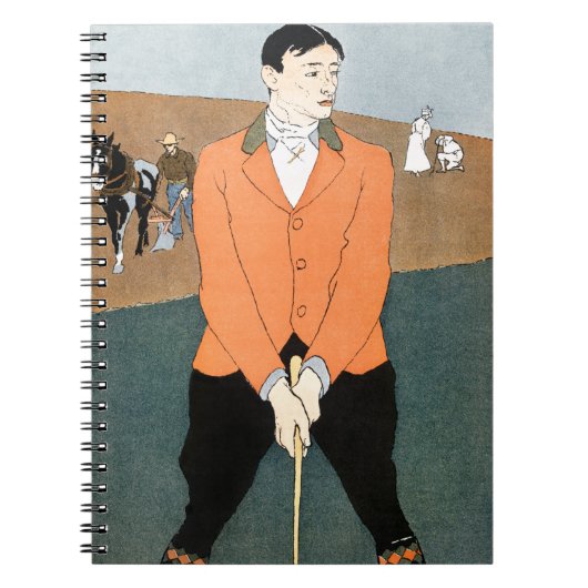  golfspeler van Edward Penfield. Notitieboek (Voorkant)