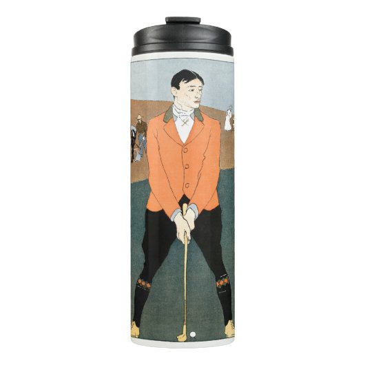 golfspeler van Edward Penfield. Thermosbeker (Voorkant)