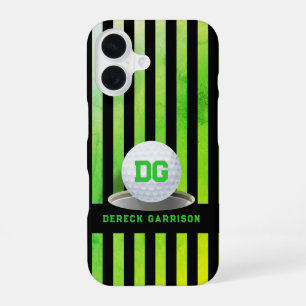 Golfspeler Verse groene initialen iPhone 16 Hoesje