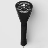 Golfspeler White Monogram Golf Ball Marker Golfheadcover (Voorkant)