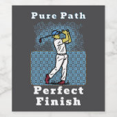 golfspeler wijn etiket (Enkel label)