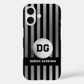 golfspeler | Zilveren Initialen Case-Mate iPhone Case (Achterkant)