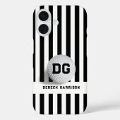 golfspeler | zwarte Initialen Case-Mate iPhone Case (Achterkant)