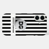 golfspeler | zwarte Initialen Case-Mate iPhone Case (Achterkant (horizontaal))