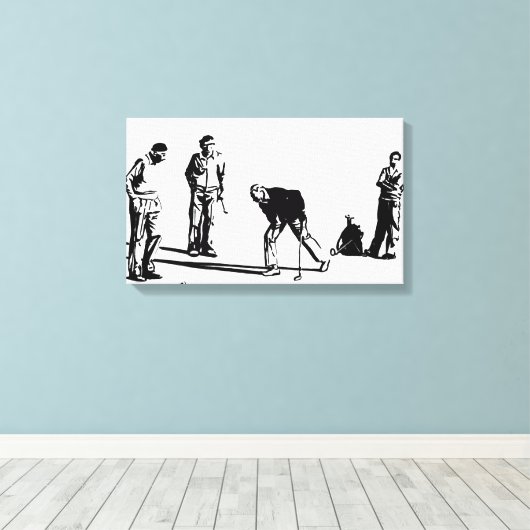 Golfspelers Canvas Afdruk (Insitu (Houten vloer))