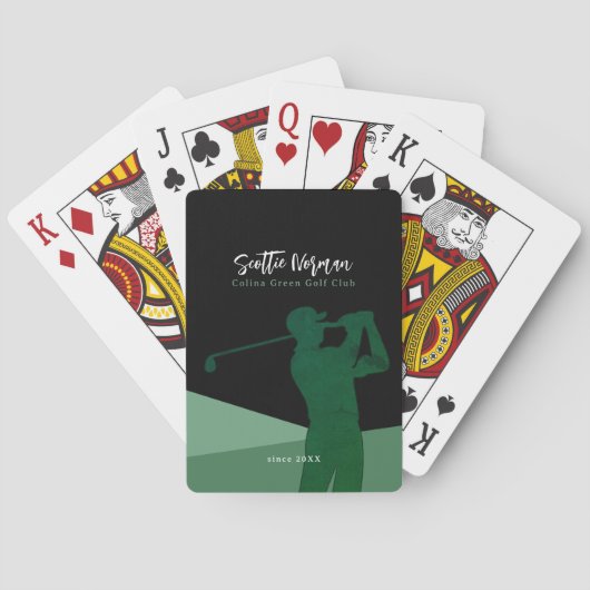 Golfspelers Golf-Club Pokerkaarten (Achterkant)